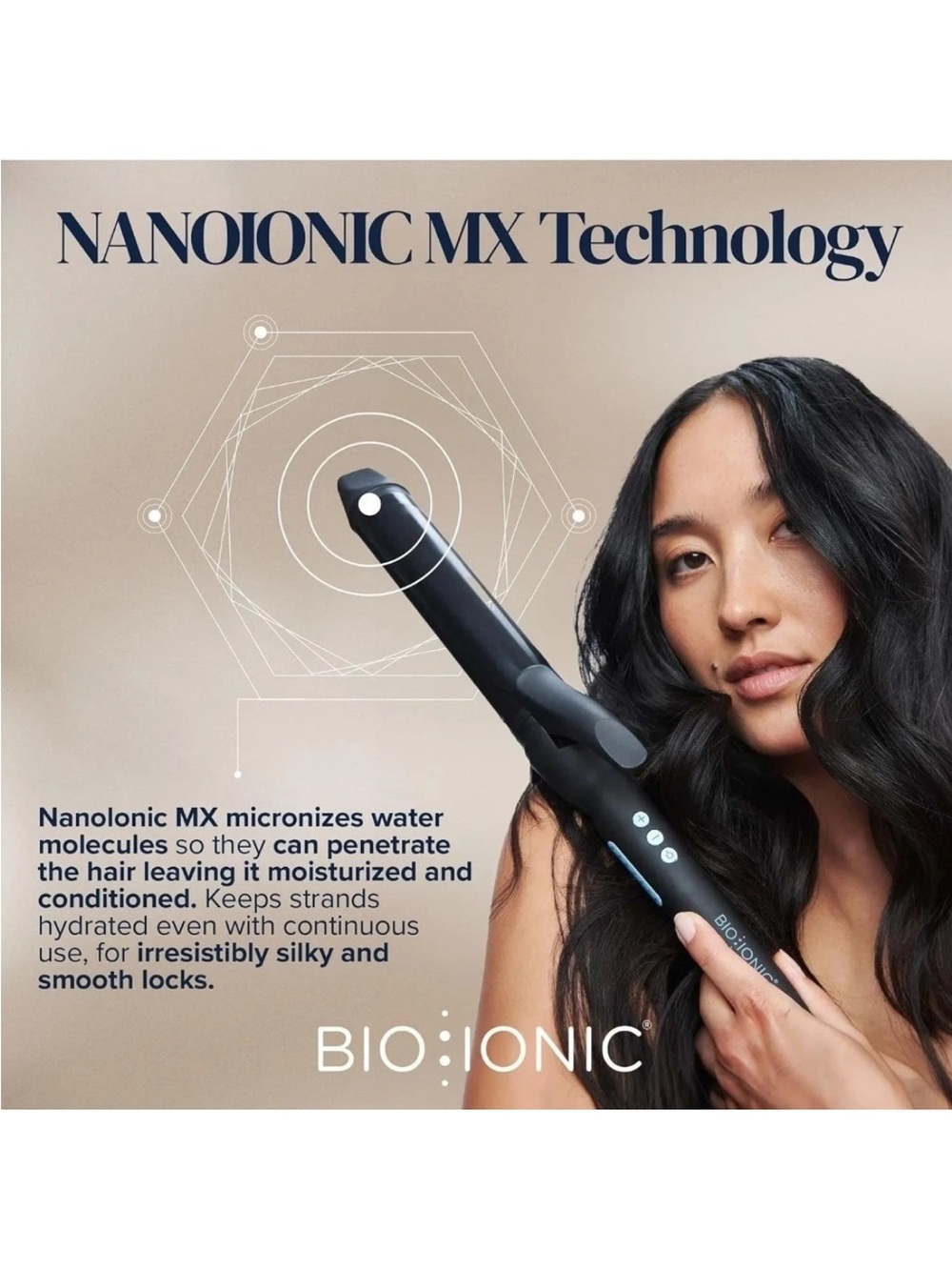 Bio Ionic 1.25 Long Barrel Curling Iron No Box - Picture 5 of 6
